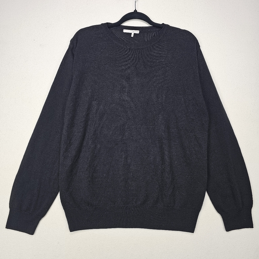 OAK + FORT Oversized Crewneck Sweater Black